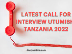 call for interview utumishi