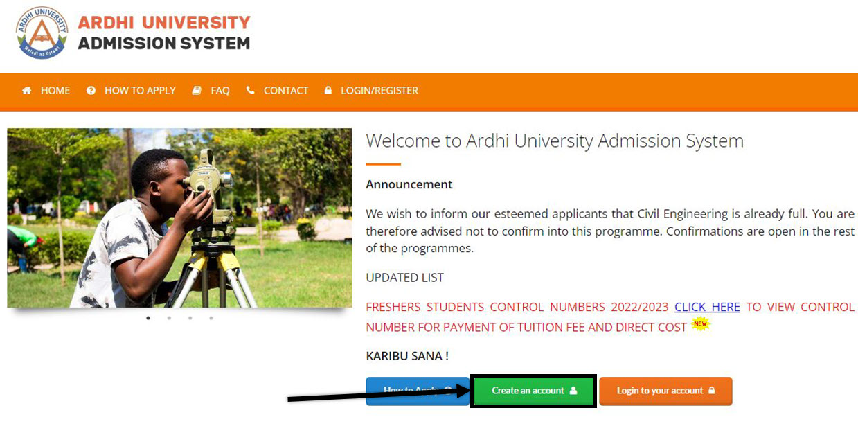 Ardhi University Online Application 2023/2024