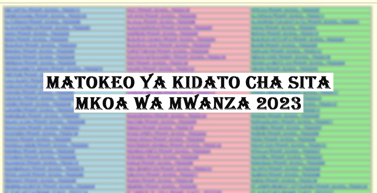 Matokeo Ya Kidato Cha Sita Mkoa Wa Mwanza 2023